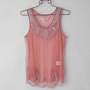 Sixes and Sevens Pink Sheer Tank